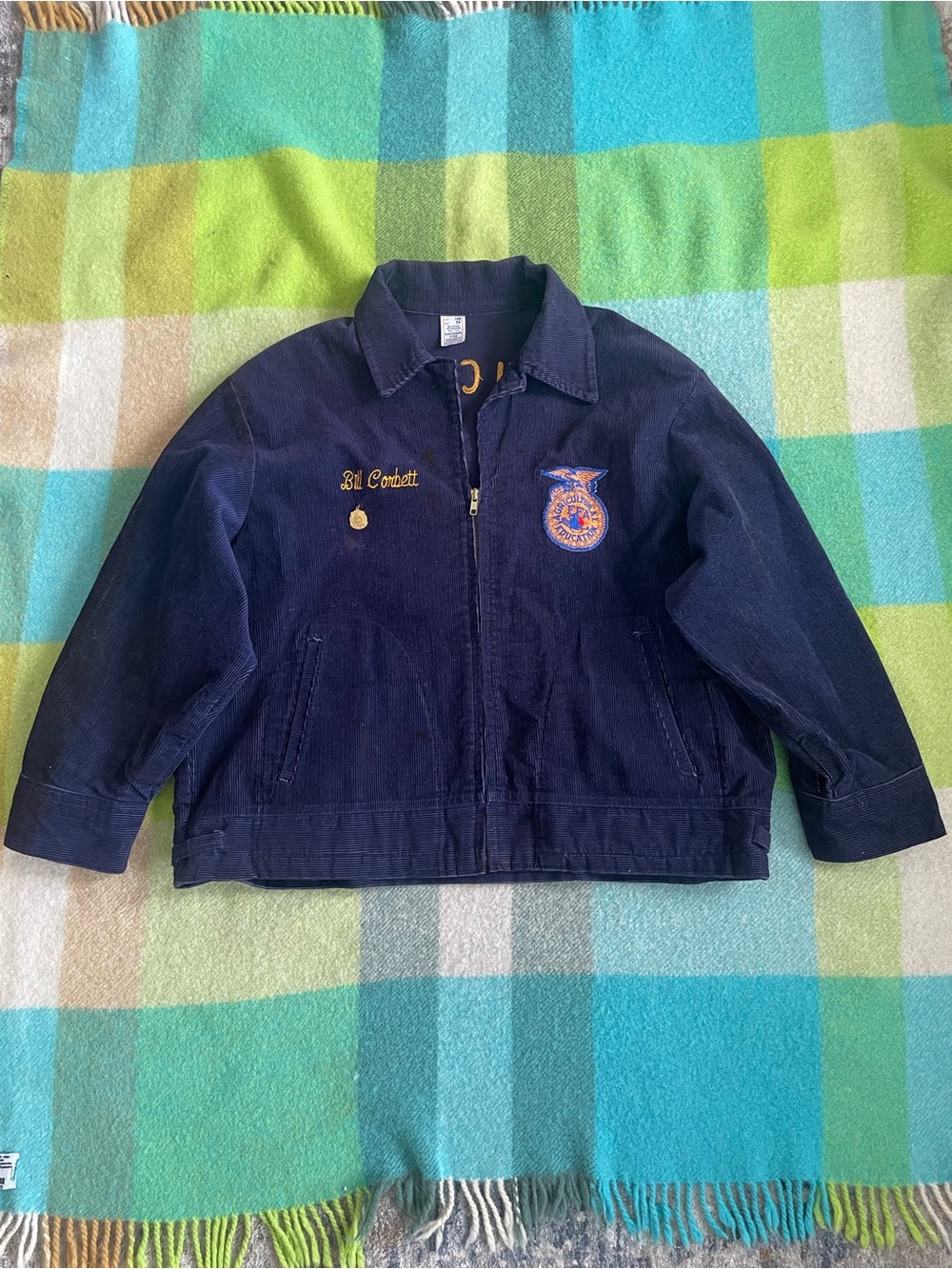 Vintage FFA Full Zip Corduroy Navy Jacket South Carolina Aiken Men’s